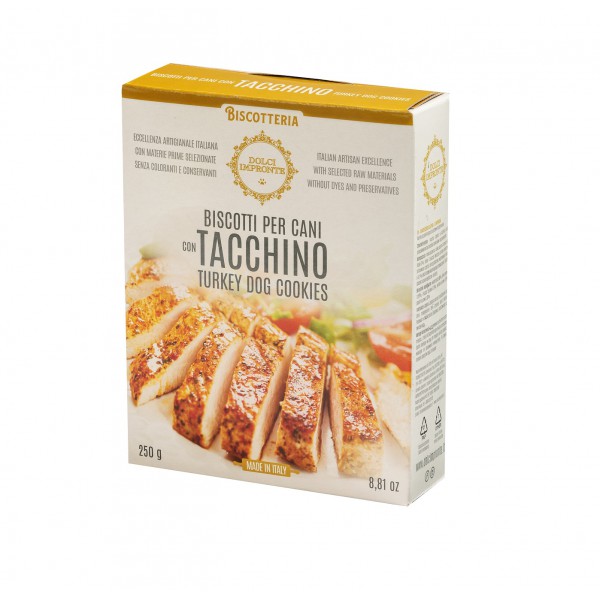 Dolci Impronte - Confezione 6 Scatole Biscotti al Tacchino 250 gr