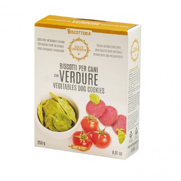 Dolci Impronte - Pack of 6 Boxes Vegetable Biscuits 250g