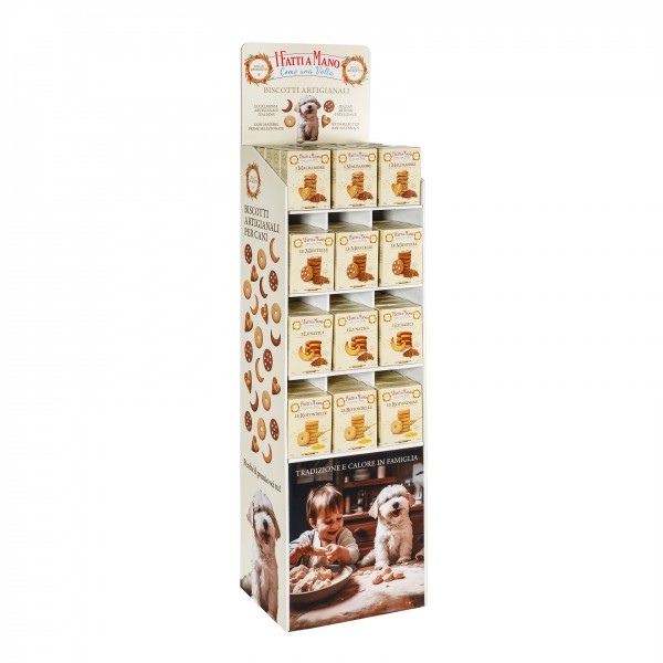 Dolci Impronte - Espositore  da Terra - 144 Scatole Fatti a Mano – Biscotti Pasta Frolla