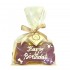 Dolci Impronte - Birthday Bone Lilla  - 85 gr – Biscotto in Pasta Frolla Fatto a Mano