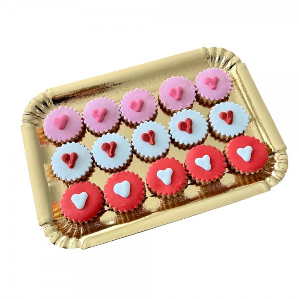 Dolci Impronte – Tray of 15 Cupcakes with Heart – 260g