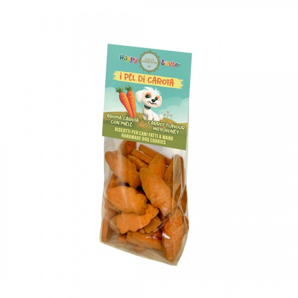 Dolci Impronte  - Pasqua - I Pel di Carota - Biscotti aroma carota e miele - gr 150