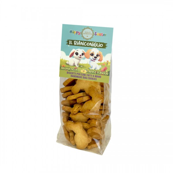 Dolci Impronte  - Pasqua - Il Bianconiglio Biscotti aroma mela - gr 150