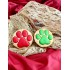 Dolci Impronte Xmas Paws 5 Handcrafted Biscuits - Red and Green Paws - 100g